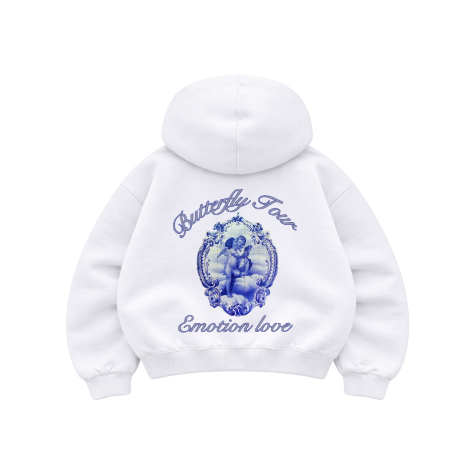 Emotion Love - Hoodie Manga Globo White