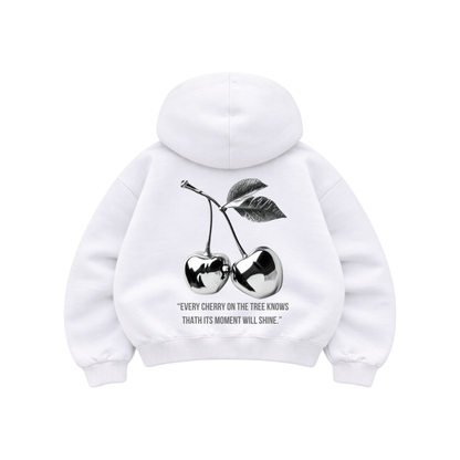 Cherry Tree White - Hoodie Mangas Globo