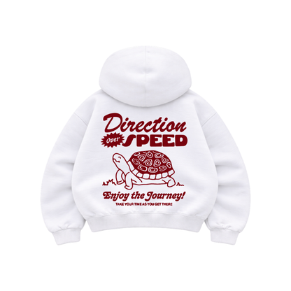 Direction Speed White - Hoodie Mangas Globo