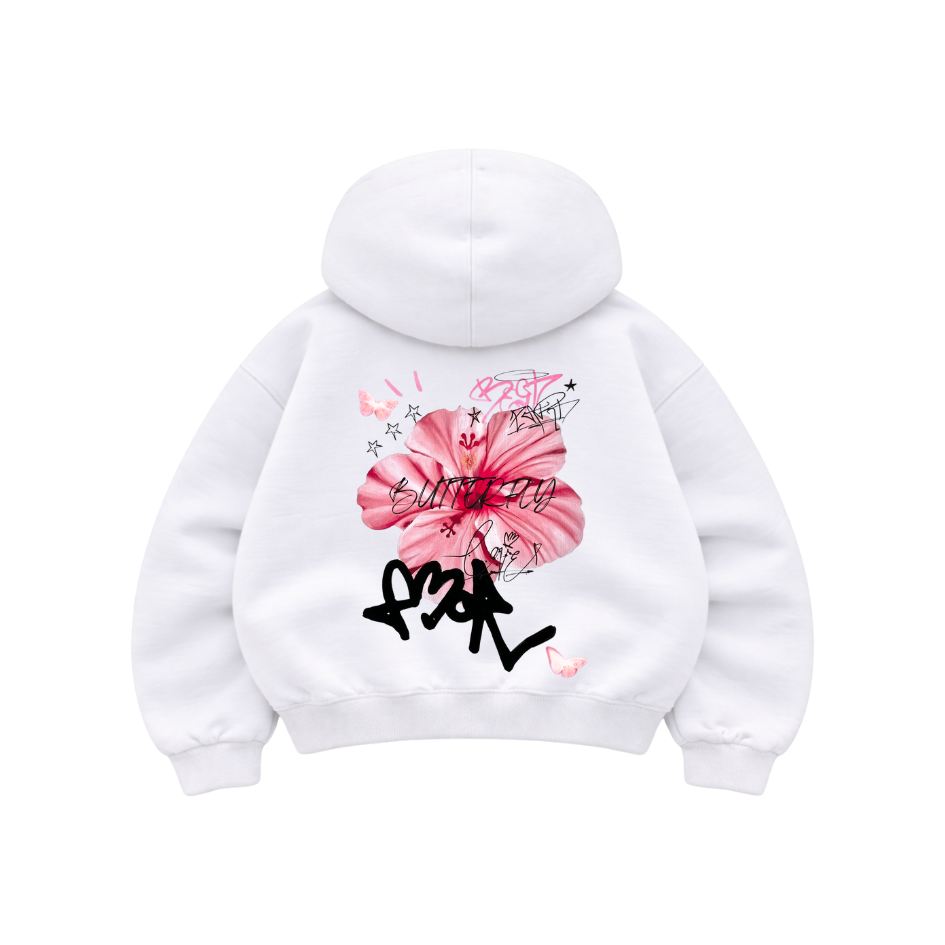Amor - Hoodie Mangas Globo White