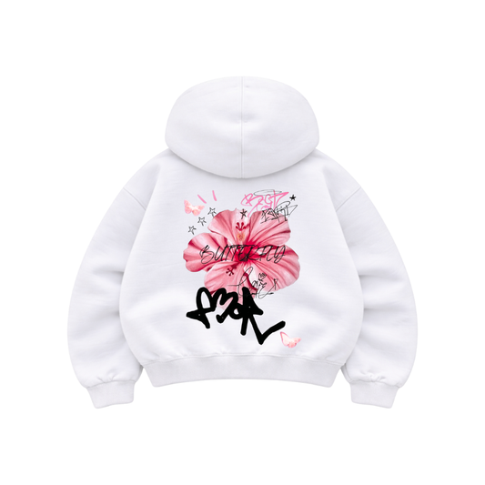 Amor - Hoodie Mangas Globo White