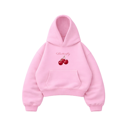 Red Cherry Pink - Hoodie Mangas Globo