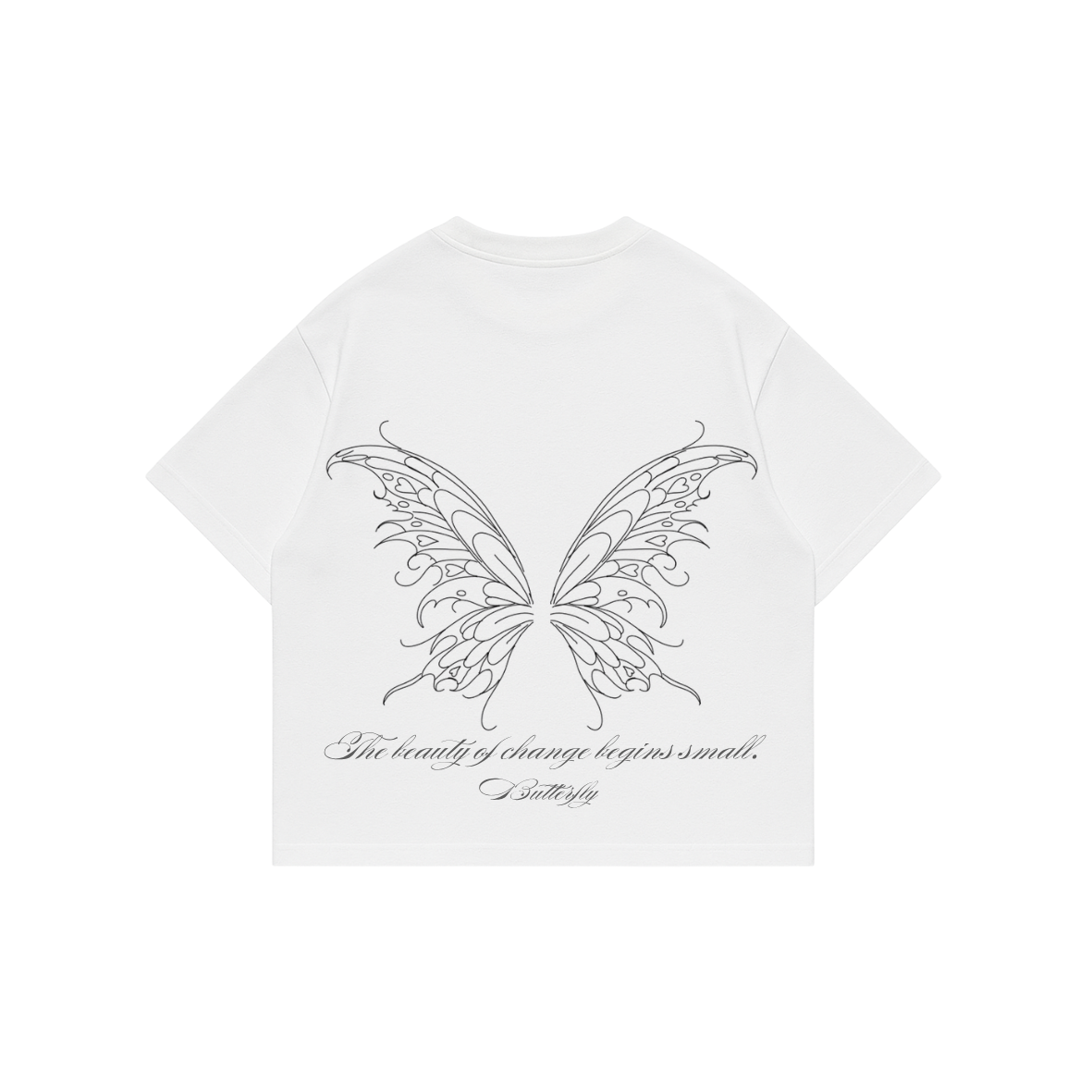 Butterfly Change - White Premium Boxy T-Shirt