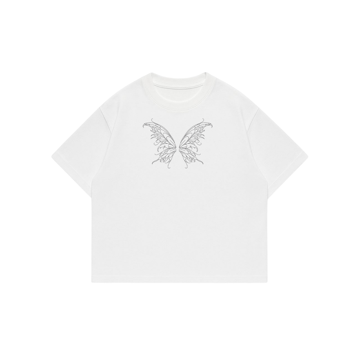 Butterfly Change - White Premium Boxy T-Shirt