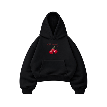 Red Cherry Black - Hoodie Mangas Globo