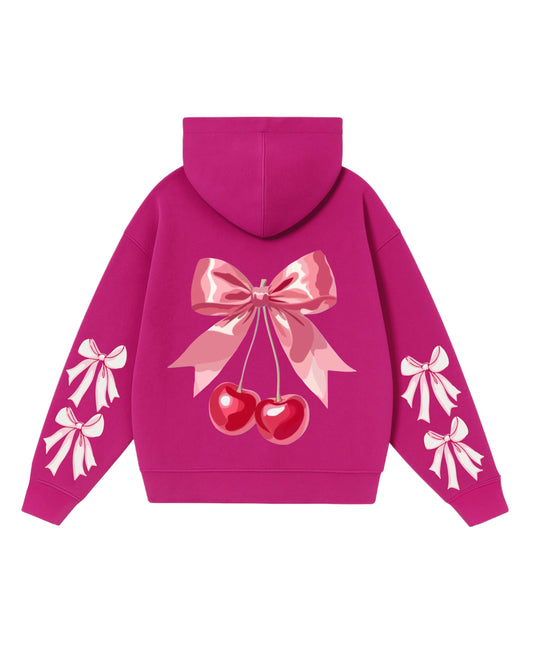 Hoodie cherry modelo clásico fuscia