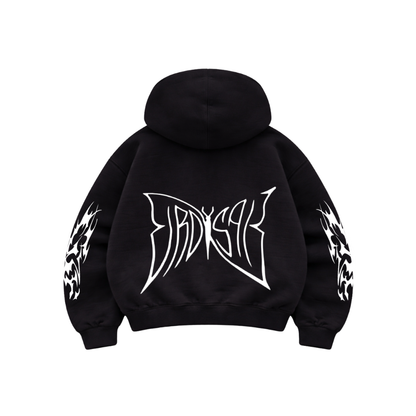 Butterfly Emblem Black - Hoodie Mangas Globo