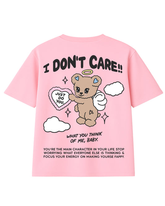 Camiseta  I dont care modelo recto