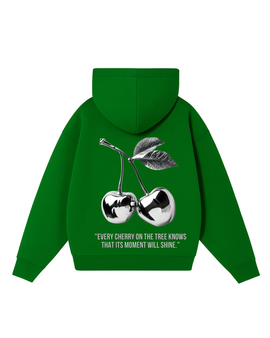 Hoodie cherry modelo clásico verde
