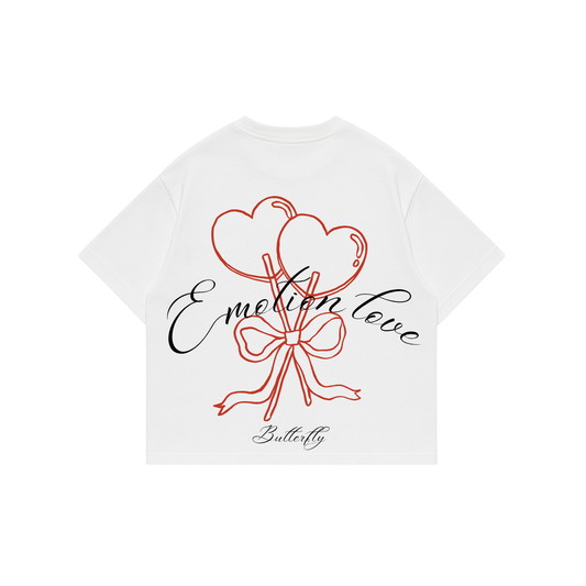 Love Hearths - White Premium Boxy T-Shirt