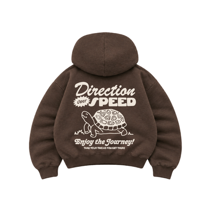 Speed - Hoodie Zip Mangas Globos Coffee