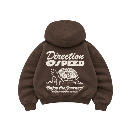 Speed - Hoodie Zip Mangas Globos Coffee