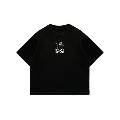 Cherry Tree - Black Premium Boxy T-Shirt