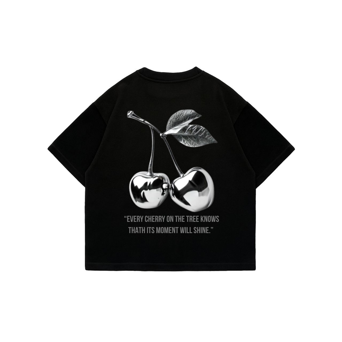Cherry Tree - Black Premium Boxy T-Shirt