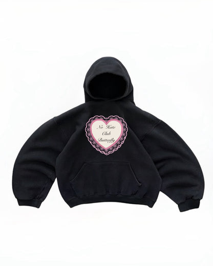 Hoodie no hate club modelo mangas globo