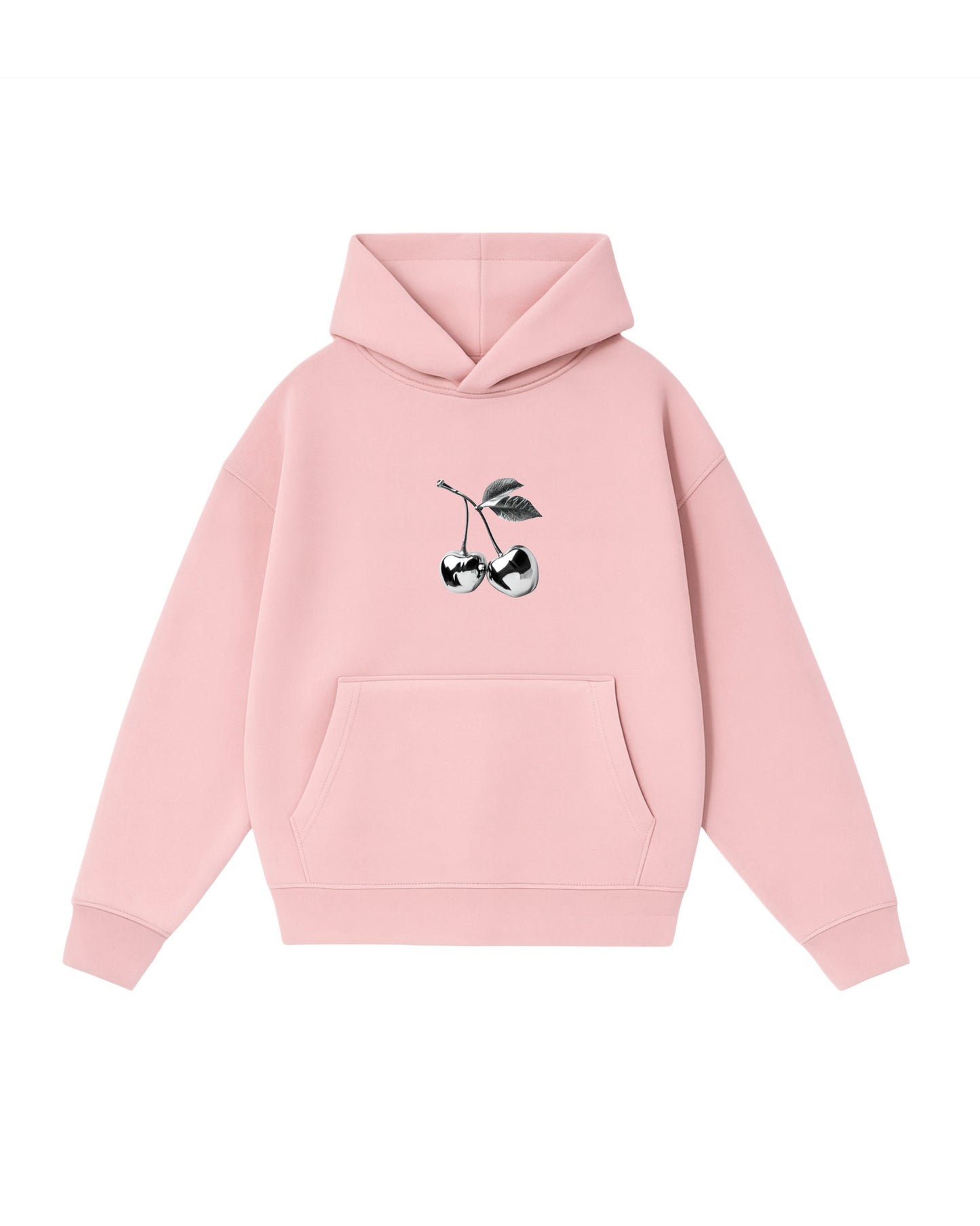 Hoodie cherry modelo clásico rosado pastel
