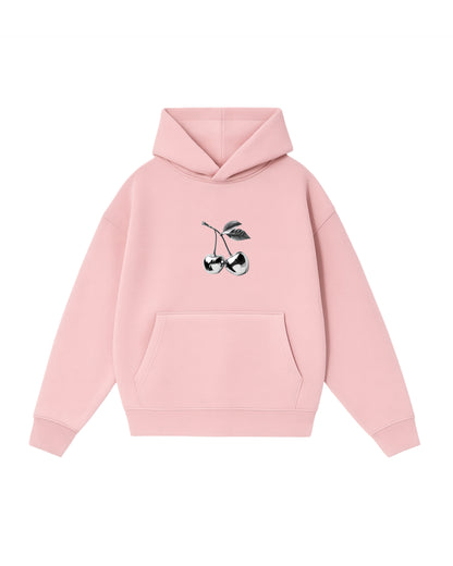 Hoodie cherry modelo clásico rosado pastel