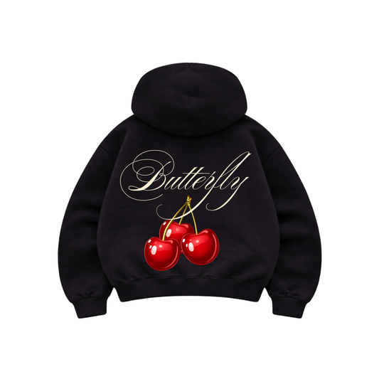Cherry - Hoodie Mangas Globo Black