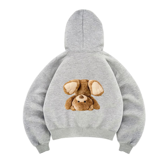 Hoodie bear gris mangas globo