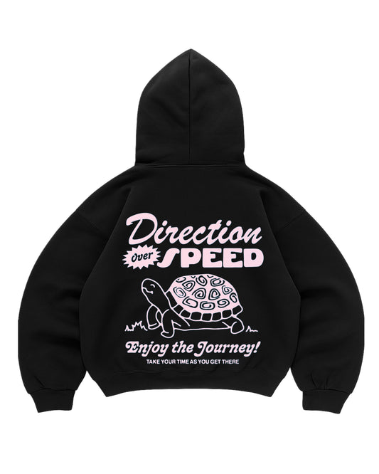 Hoodie tortoise modelo negro manga globo