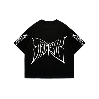 Butterfly Emblem - Black Premium Boxy T-Shirt
