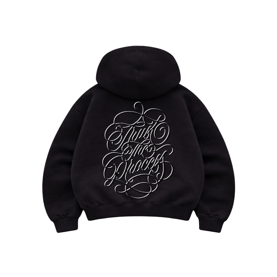 Trust The Process  - Hoodie Mangas  Globo Black