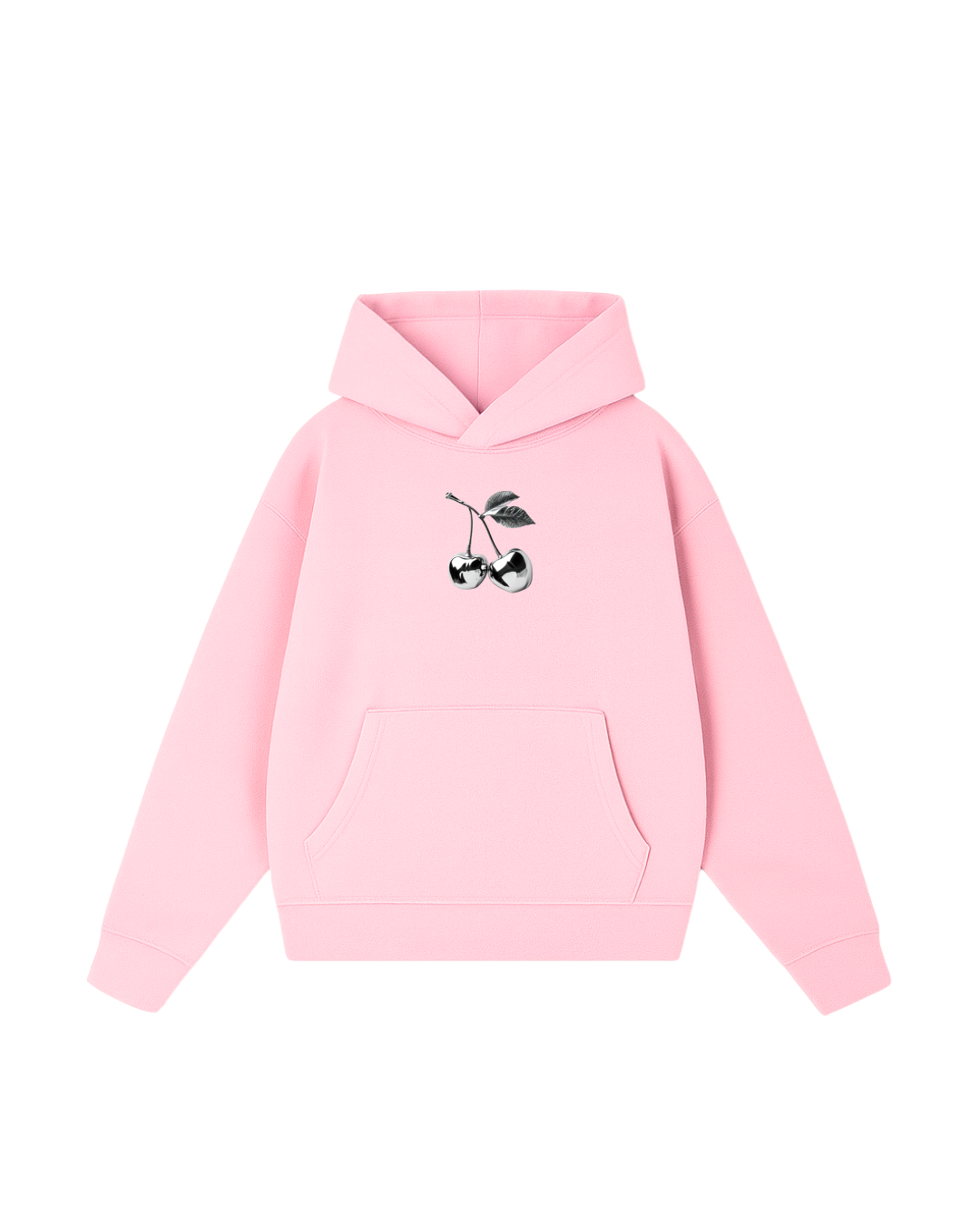 Hoodie cherry modelo clásico rosado pastel