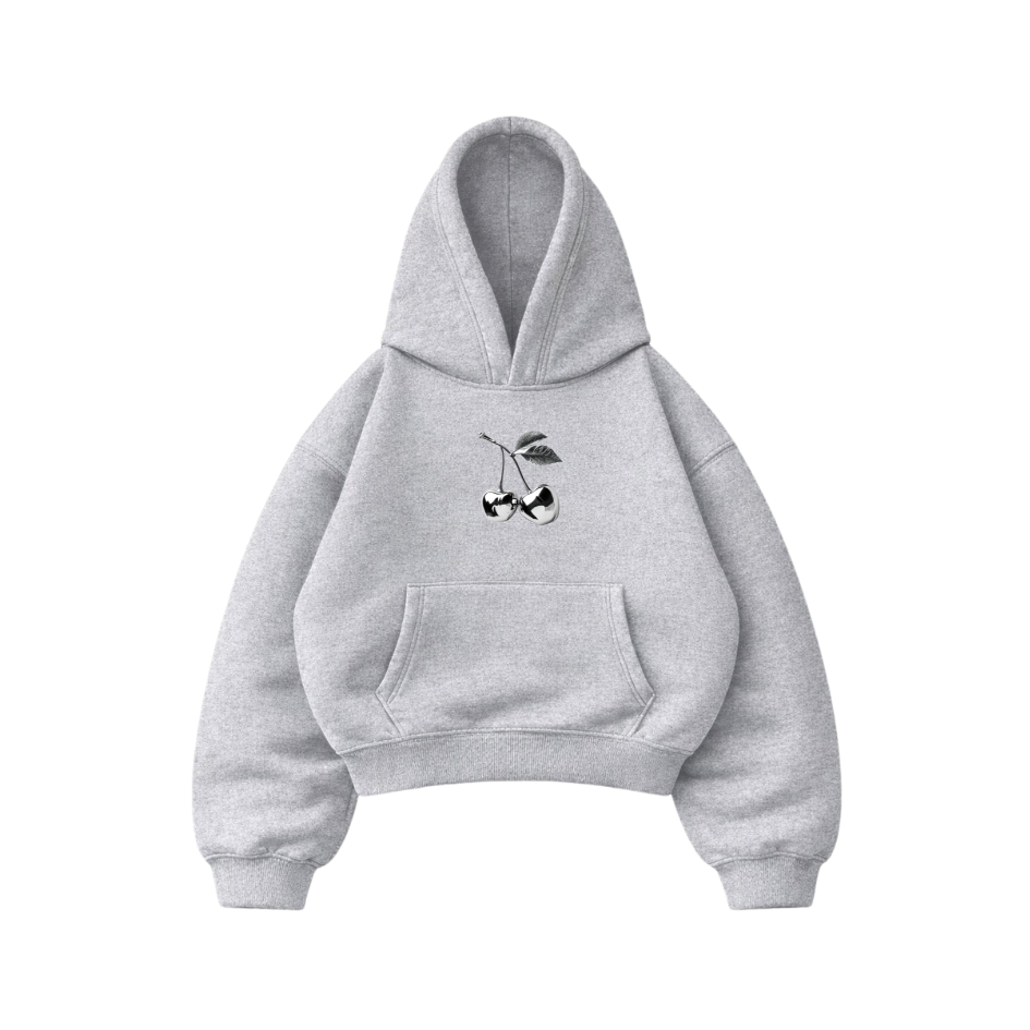 Cherry Silver - Hoodie Mangas Globo Gris