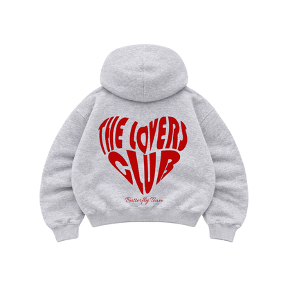 Lovers Club Gris - Hoodie Mangas Globo