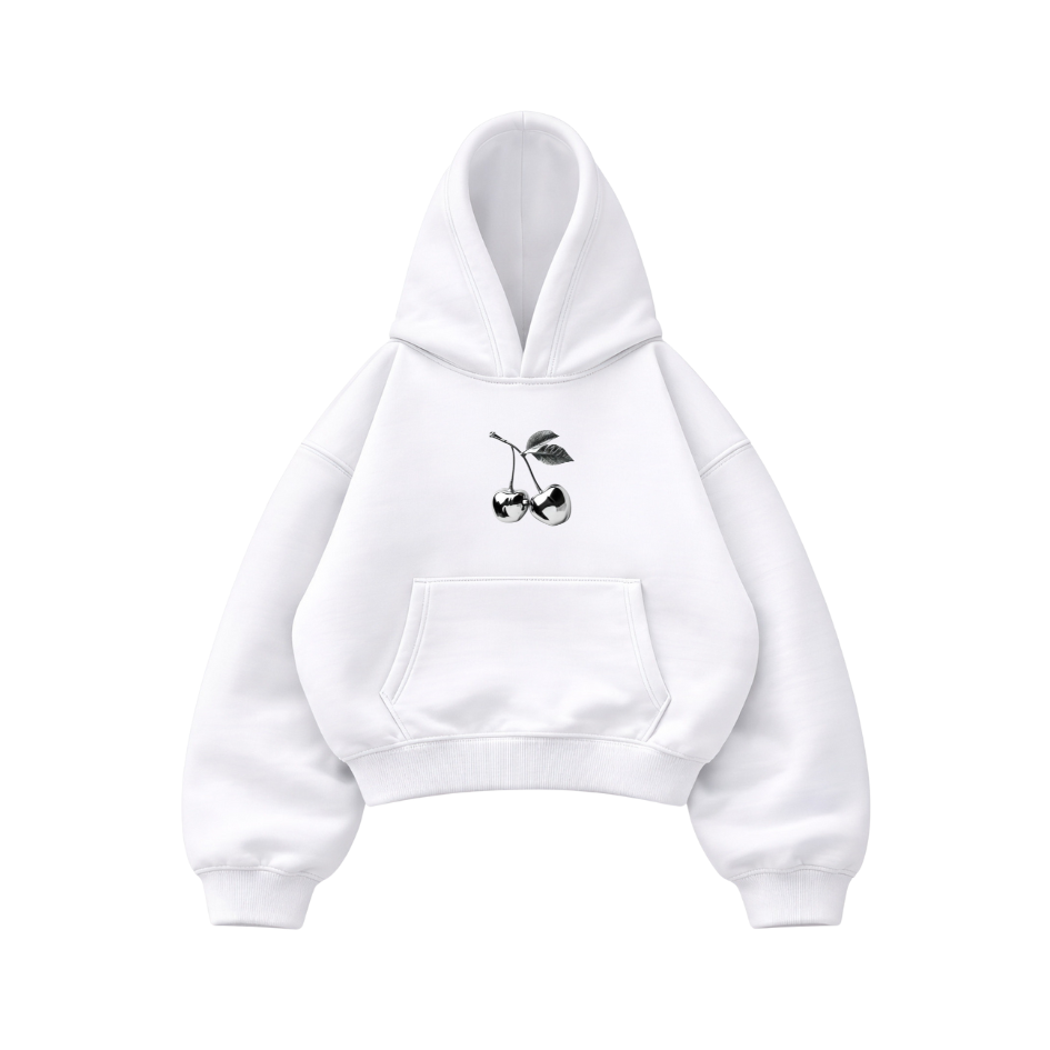 Cherry Tree White - Hoodie Mangas Globo