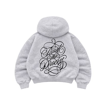 Trust The Process - Hoodie Mangas Globo Gris