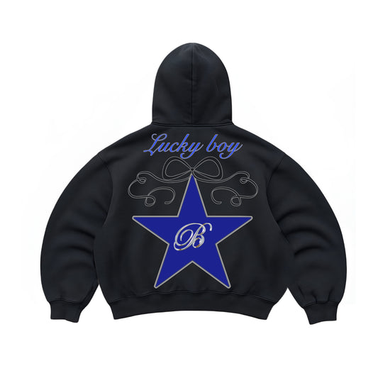 Hoodie  lucky boy modelo manga globo