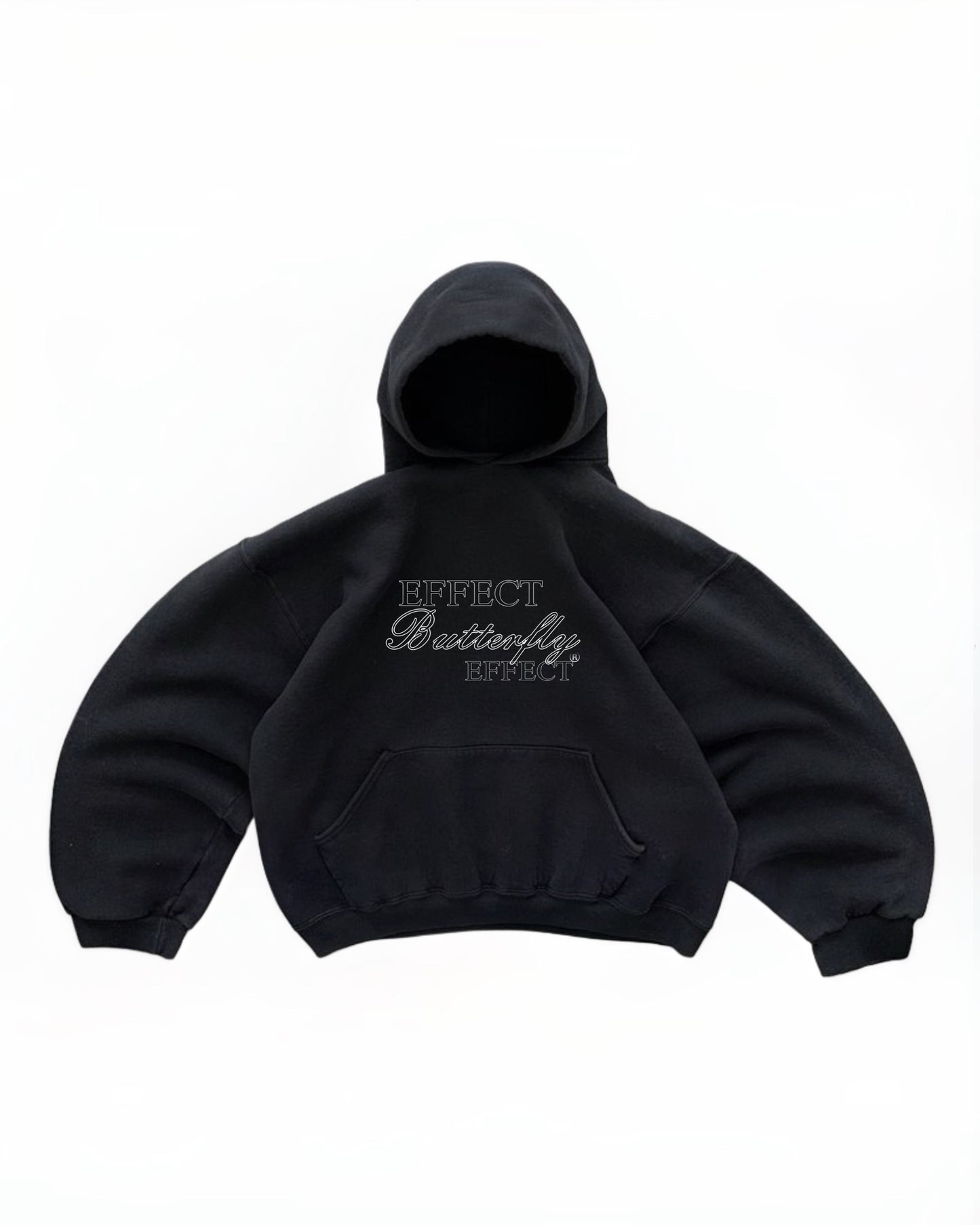 Hoodie  butterfly effect modelo negro mangas globo
