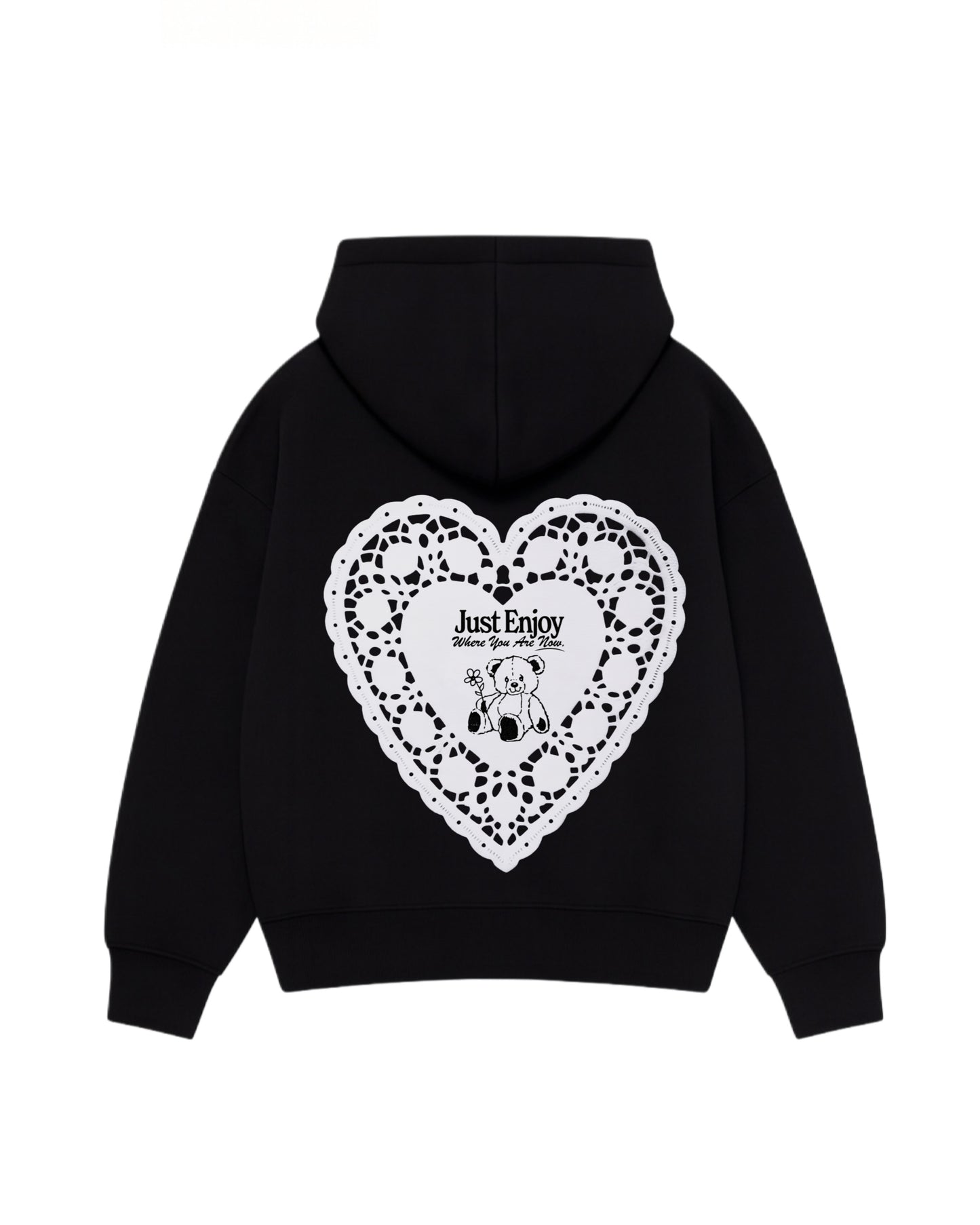 Hoodie just enjoy modelo clásico zip