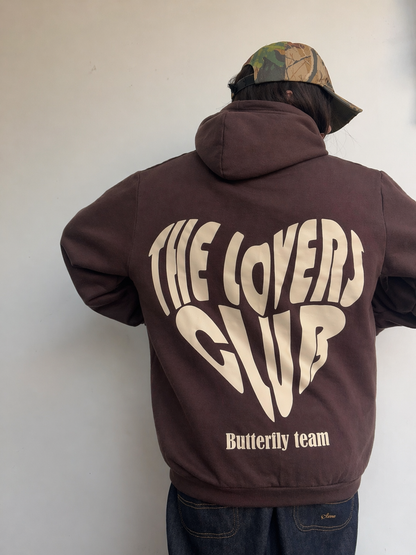 The lovers club - Hoodie clásico coffe