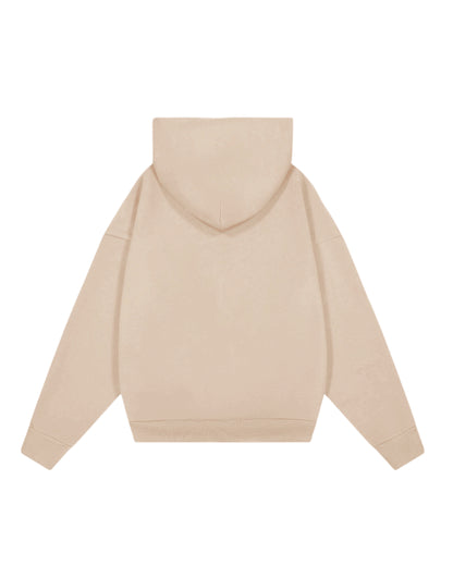 Hoodie basic beige modelo clásico