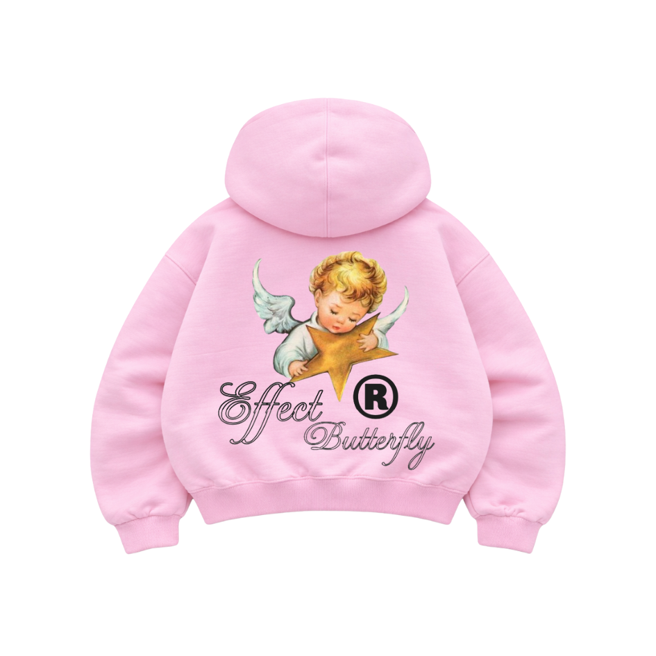 Effect Butterfly Pink - Hoodie Mangas Globo