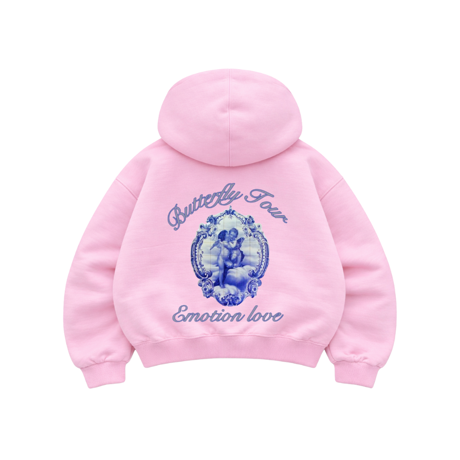 Emotion Love - Hoodie Manga Globo Pink