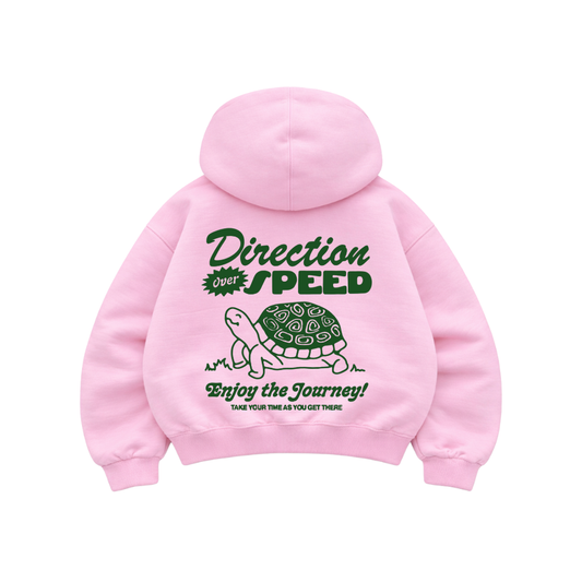 Direction Speed Pink - Hoodie Mangas Globo