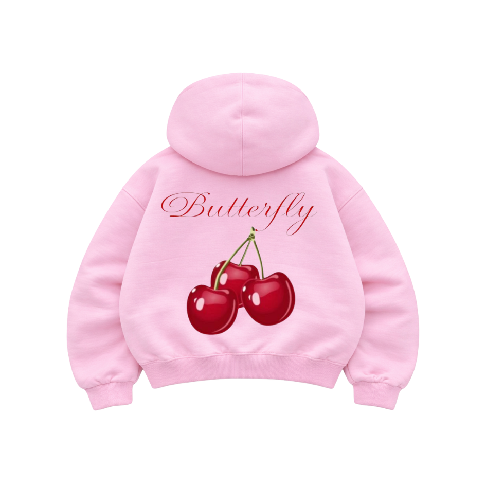 Red Cherry Pink - Hoodie Mangas Globo