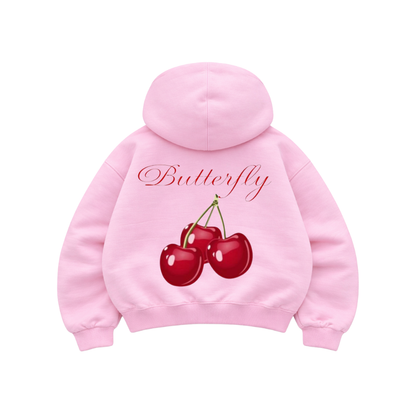 Red Cherry Pink - Hoodie Mangas Globo