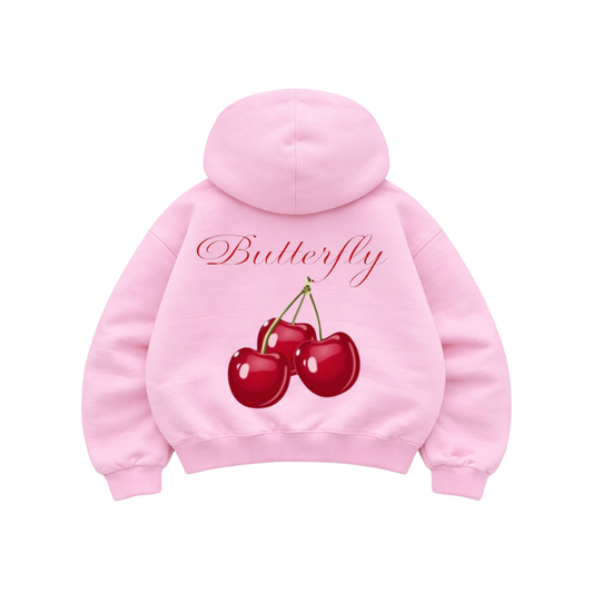Red Cherry Pink - Hoodie Mangas Globo