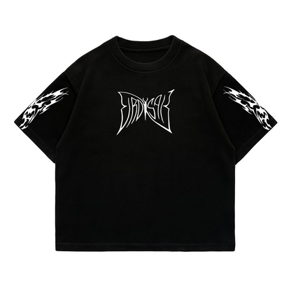 t-shirt butterfly world modelo boxi fit negro