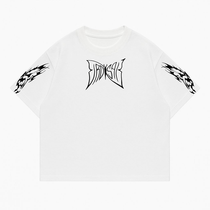 t-shirt butterfly world modelo boxi fit blanco