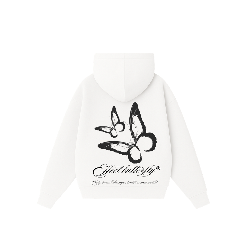 Effect Butterfly -Hoodie Clásico white
