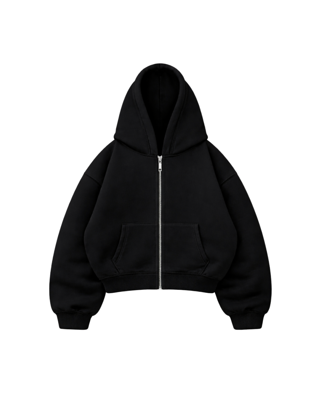 Far From Ordinary - Hoodie Zip Mangas Globo Black