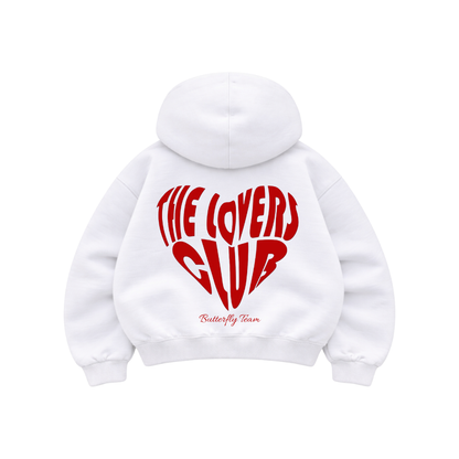 Lovers Club White - Hoodie Mangas Globo
