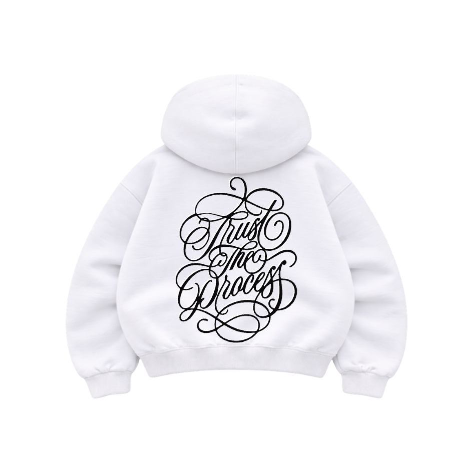 Trust The Process - Hoodie Mangas  Globo White