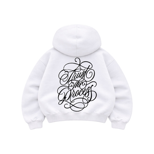 Trust The Process - Hoodie Mangas  Globo White