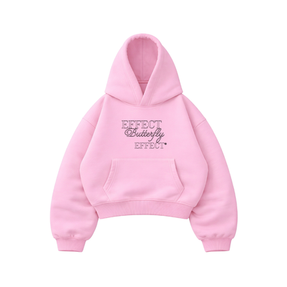 Effect Butterfly Craps - Hoodie Mangas Globo Pink